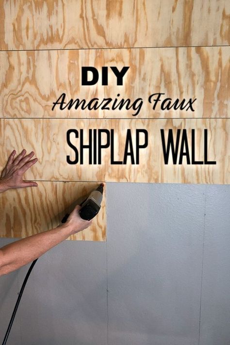 Faux Shiplap Wall, Sheet Rock Walls, White Wall Paint, Architecture Renovation, Shiplap Wall Diy, Diy Shiplap, Shiplap Wall, Faux Shiplap, Faux Plafond