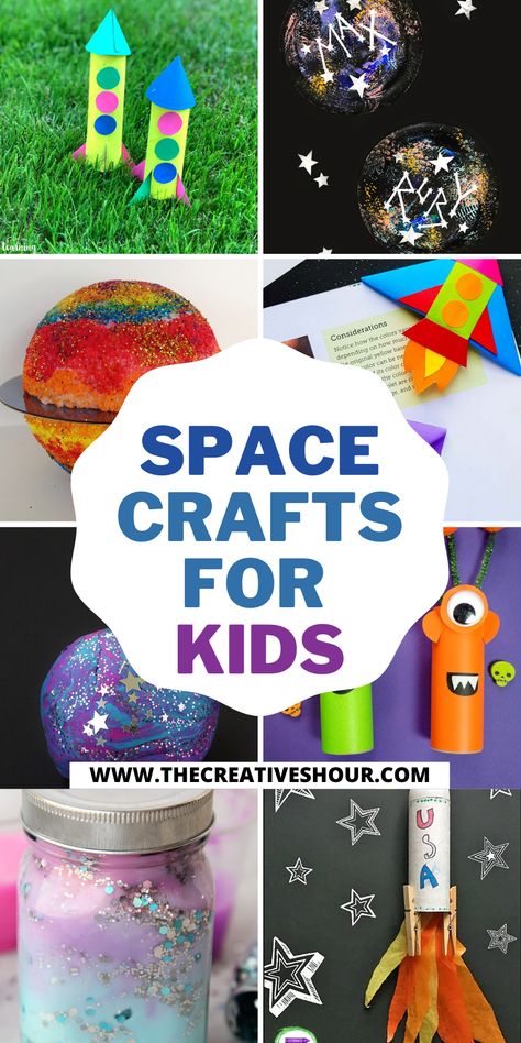 Kids always have so many questions about the stars, galaxies, and outer space. Make their learning lessons fun and easy with these space art crafts. These space crafts are the best way to let your younger ones explore outer space. Click here for more inspiring space crafts ideas, space crafts for kids, space crafts for preschools, space crafts for toddlers, space crafts for preschoolers, space crafts solar system for kids. Planet Art Projects For Kids, Outer Space Crafts For Kids, Vbs Stellar, Outer Space Activities, Outer Space Crafts, Galaxy Crafts, Space Art Projects, Planet Crafts, Space Activities For Kids