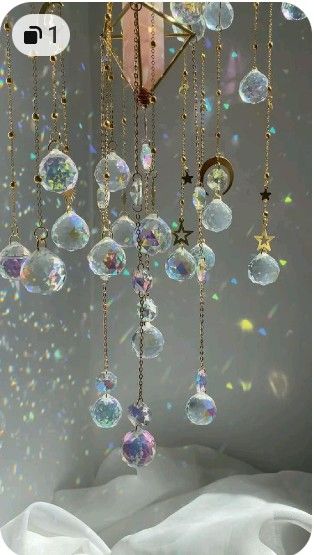 Crystal Nursery, Magical Nursery, Bathroom Theme, Crystal Mobile, Farmhouse Decor Diy, Diy Home Decor Crafts, Nursery Room Design, Bathroom Themes, Nursery Room Inspiration