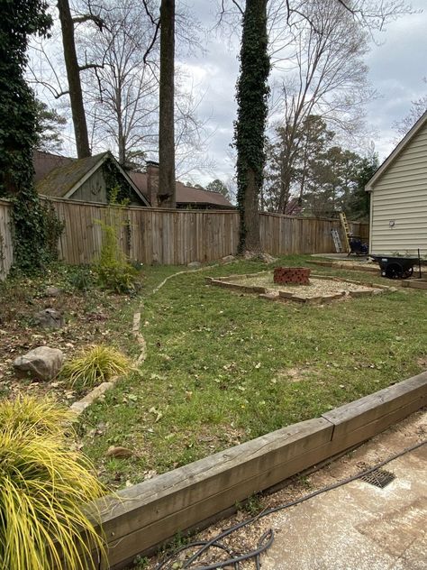 Backyard Patio Before And After, Small Backyard Design Ideas Landscaping, Landscaping Uneven Backyard, How To Design Backyard Landscaping, Large Open Backyard Ideas, Before After Landscaping, Small Backyard Landscape Design, How To Design Backyard Layout, Backyard Planning Layout Design