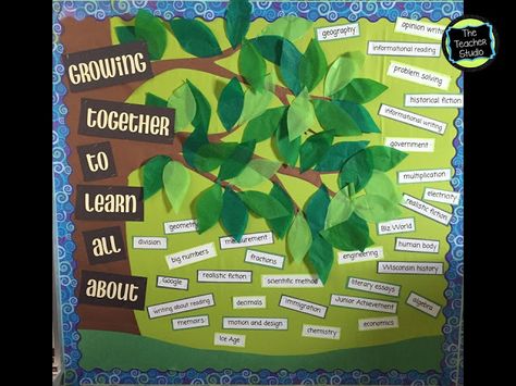 This blog post is FILLED with ideas on getting your classroom ready for back to school! Homeschooling Organization, Bulletin Board Tree, Forest Classroom, Classroom Tree, Teaching Preschoolers, Junior Achievement, Teaching Growth Mindset, Boards Ideas, Teacher Board