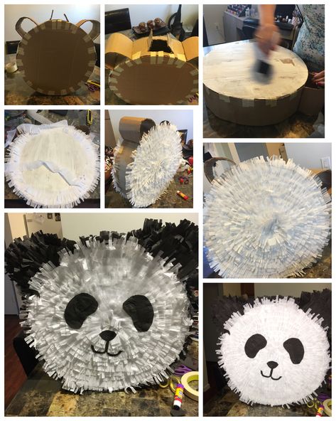 Panda piñata diy Panda Torte, Panda Birthday Party Decorations, Kung Fu Panda Party, Panda Themed Party, Harvest Games, Panda Baby Showers, Panda Birthday Party, Piñata Ideas, Trolls Birthday Party