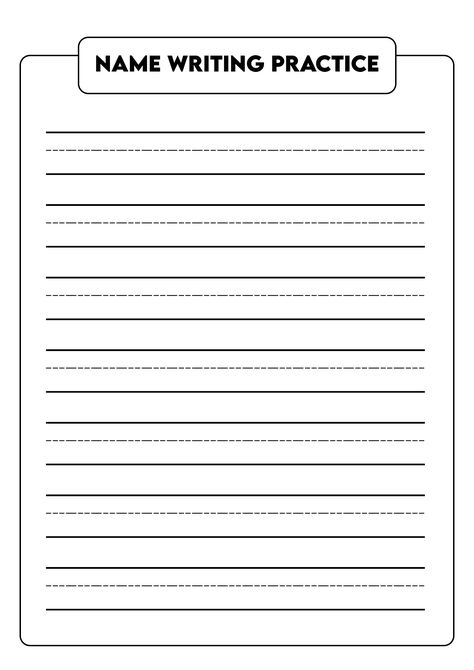 Kindergarten Name Writing Practice Worksheets Alphabet Writing Worksheets Kindergarten, Practice Writing Name Free Printable, Write Your Name Worksheet, Name Tracing Worksheets Printables Free, Name Practice Kindergarten, Name Writing Practice Preschool, Practice Writing Name, Preschool Name Practice, Practice Name Writing