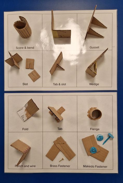 11 Ways to Cut and Connect Cardboard : 4 Steps (with Pictures) - Instructables Ways To Connect Cardboard, Cardboard Joining Techniques, Cardboard Building Techniques, Cardboard Hinges Diy, Cardboard Hinge, Cardboard Attachments, Cardboard Joints, Diy Cardboard Furniture Step By Step, What To Do With Cardboard