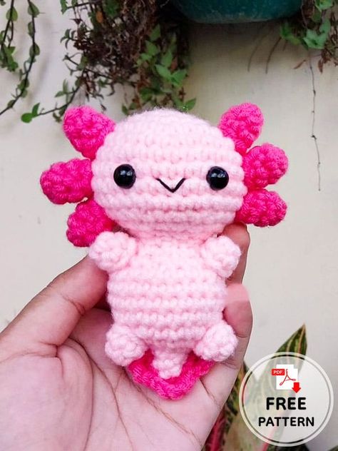 Easy Baby Crochet Axolotl PDF Amigurumi Pattern Crochet Amigurumi Axolotl Free Pattern, Free Crochet Pattern Axolotl, Clothes For Amigurumi Patterns, Pdf Crochet Pattern Free Amigurumi, Crochet Amigurumi Free Patterns Axolotl, Free Crochet Patterns Axolotl, Crochet Axolotl Pattern Free Small, Crochet Patterns Free Axolotl, Quick Crochet Projects Amigurumi