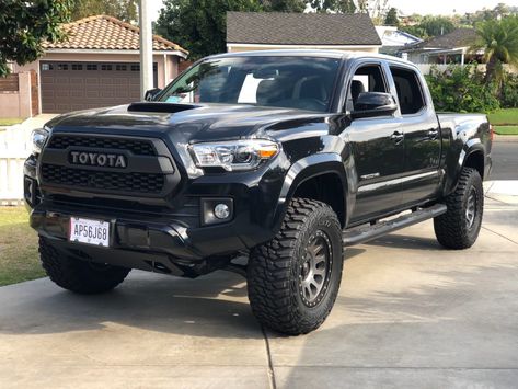 Blacked Out Tacoma, Toyota Tacoma Blacked Out, Black Toyota Tacoma, Black Tacoma, Trd Pro Tacoma, Custom Toyota Tacoma, Tacoma Camper, Toyota Tacoma Black, Tacoma 2017