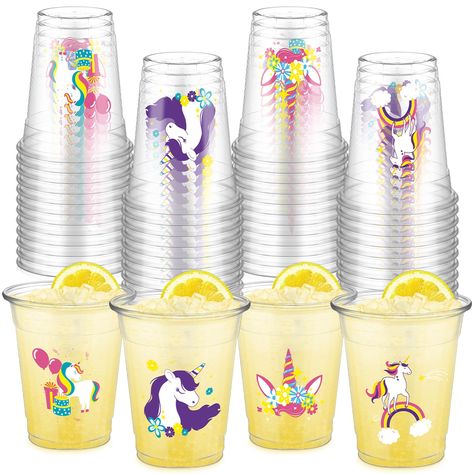 PRICES MAY VARY. Package Including: you will get 50 unicorn plastic cups, the sufficient quantity allows you to cater to a large crowd of families and friends, without worrying about running out of cups, these unicorn party cups bulk pack also can meet your needs of sharing Unicorn Design: our designed unicorn theme beverage cups, printed with unicorn pattern, make them more appealing, and complement the unicorn theme; It's time to toast to the vibrant party with our stylish, chic, and durable u Unicorn Mermaid Birthday Party Decorations, Kitchen Birthday Party, Unicorn Birthday Party Food, Unicorn Party Favor, Homemade Cider, Unicorn Birthday Decorations, Unicorn Cups, Mermaid Birthday Party Decorations, Plastic Party Cups