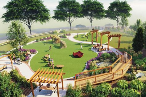 6030 Cherokee Small Public Park Design Plan, Community Park Design Concept, Mini Park Ideas, Mini Park Landscape Design, Playground Park Design, Community Park Ideas, Community Park Design Ideas, Community Park Design Plan, Garden Park Design