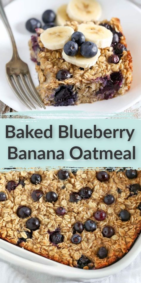 Resep Oatmeal, Weight Watcher Desserts, Budget Food, Menu Sarapan Sehat, Banana Baked Oatmeal, Baked Oatmeal Recipes, Low Carb Dessert, Quick Healthy Breakfast, Banana Oatmeal