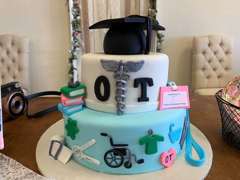 Occupational Therapy Cake Ideas, Occupational Therapy Party Ideas, Occupational Therapy Graduation Party Ideas, Ota Graduation Pictures, Occupational Therapy Cake, Occupational Therapy Cookies, Occupational Therapy Graduation Party, Occupational Therapy Graduation Pictures, Physical Therapy Cake