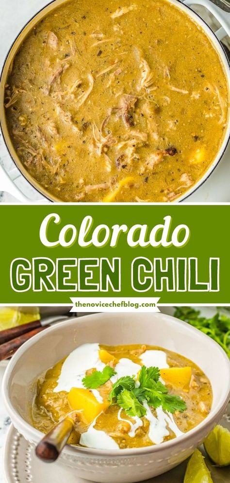 Green Chili Recipes Crockpot, Hatch Chili Stew, Homemade Green Chili Sauce, Hatch Chili Chicken Recipes, Extra Potatoes, Pork Green Chili Recipe, Colorado Green Chili, Green Chili Soup, Hatch Green Chili Recipe