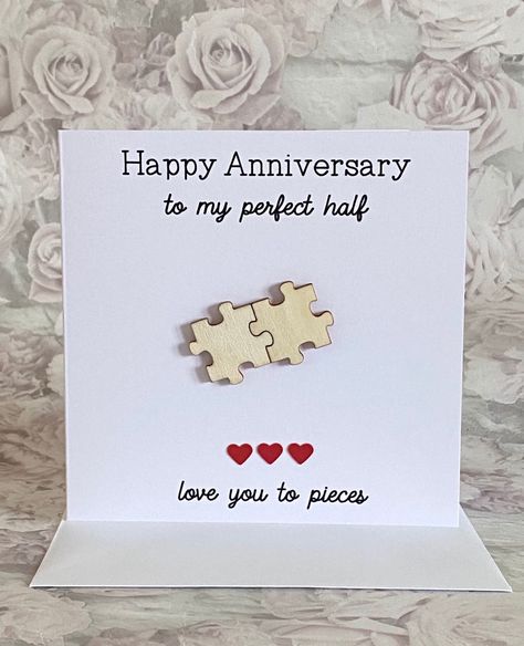 1month Anniversary, 5 Month Anniversary, Half Love, Birthday Cake For Boyfriend, Cake For Boyfriend, Love You To Pieces, Happy Anniversary Cards, Valentine Cards Handmade, Anniversary Gifts For Husband