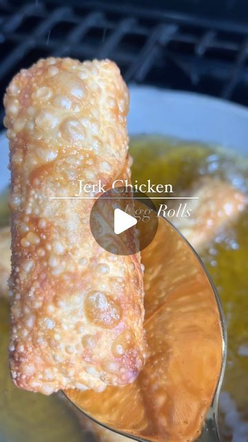 Helena Faustin on Instagram: "How many jerk chicken egg rolls can you eat? I made almost 200 of these jerk chicken egg rolls last week for my live cooking demo and the labor of love was well worth it! At the end of the night, they were all gone! @walkerswood jerk seasoning for the chicken and @pickapeppaofficial for the dipping sauce and everything was finished before the night was over! Comment recipe and I’ll DM you the link to the recipe! . . . #jerkchicken #eggrolls #eggroll #chickeneggroll #jerkchickeneggroll #thatnursecancook . . 🎶: “I’m Coming” by Konshens. I don’t own copyright." Fried Chicken Egg Rolls, Jerk Chicken Eggrolls, Jerk Egg Rolls, Egg Roll Wraps Recipe, Jerk Chicken Egg Rolls Recipes, Jerk Chicken Egg Rolls, Voodoo Egg Rolls Recipe, Chicken Eggroll Recipes, Walkerswood Jerk Chicken Recipe