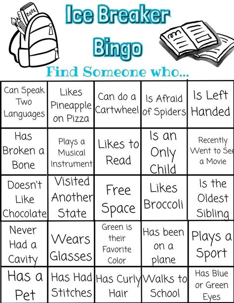 Ease your way into the school year with some ice breaker BINGO for your students. Allow them to get to know each other with this fun game! Allow your students a time limit to roam the classroom and fill in a different students name in each square. Whoever has the most filled in wins a prize! Listing includes ONE pdf printable ice breaker Bingo file that you can print and make as many copies as needed from.  *No physical items are shipped. No returns, refunds or exchanges on digital download prod Grade 4 Ice Breakers, 1st Grade Ice Breakers, Ice Breaker Games For Students, Get To Know The Teacher Game, Elementary Ice Breakers First Day, 5th Grade Ice Breaker Activities, Ice Breakers For Elementary Students, Classroom Icebreakers Elementary, First Day Of School Ice Breaker Activity