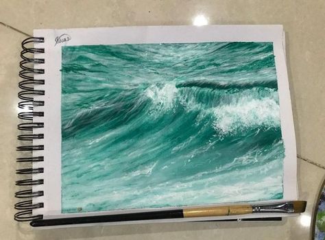 Chalk Pastel Art, Soft Pastels Drawing, Soft Pastel Art, Pastel Artwork, Oil Pastel Paintings, Sea Wave, Oil Pastel Art, Oil Pastel Drawings, 수채화 그림