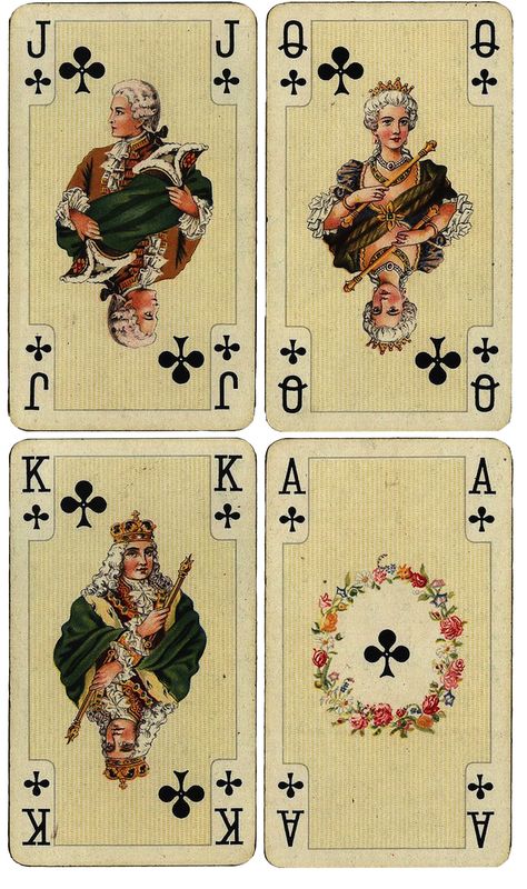 Wings of Whimsy: Antique French Playing Cards - Clubs - free for personal use #ephemera #printable #vintage Ephemera Folder, Images Victoriennes, Cool Playing Cards, Kartu Remi, Scrapbook Printable, Art Alphabet, Playing Cards Art, French Ephemera, Printable Collage Sheet