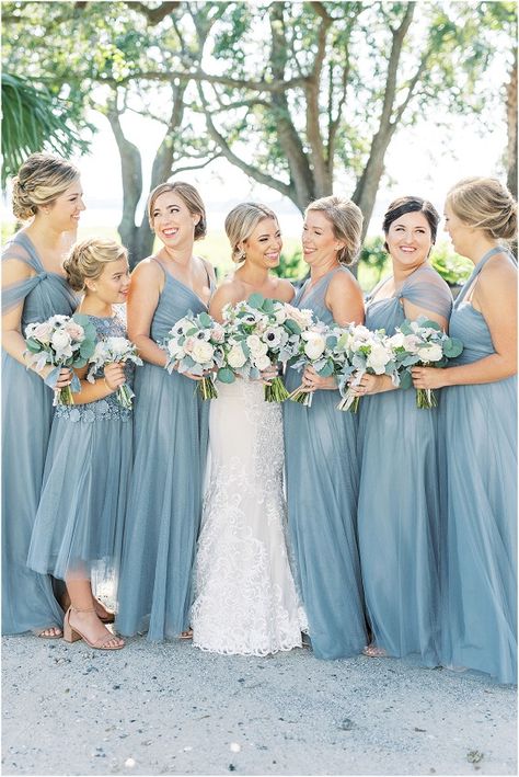 Dusty Blue and Light Pink Wedding Colors 2023, Dusty Blue Bridesmaid Dresses Light Pink Wedding Floral Decoration - ColorsBridesmaid Dusky Blue Wedding Theme, Blue And Light Pink Wedding, Blue And Pink Bridesmaid Dresses, Dusky Blue Bridesmaid Dresses, Bridesmaid Dresses Light Pink, Tulle Bridesmaids, Bridesmaid Dresses Light, Dusky Blue Wedding, Pink Wedding Color Scheme