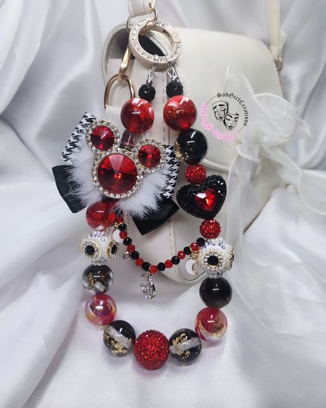 ❤️Fancy Red Mickey❤️ #sadgirlcreations #pursecharm #mickey #fancy #cuteaccessories #charm #smallbusiness #bigdreams #omgcute #viral #postoftheday #prettybeads #luxury Phone Keychain, Phone Chains, Strap Phone, Ideal Boyfriend, Pretty Beads, Bag Charms, Phone Strap, June 30, Diy Phone