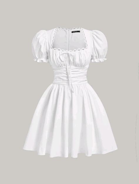 Vestidos Aesthetic Vintage, Vestido Blanco Aesthetic, Vestidos Blancos Aesthetic, Cute Dresses White, Vestido Coquette, Vestido Aesthetic, White Short Dresses, Vestidos Aesthetic, White Dress Short