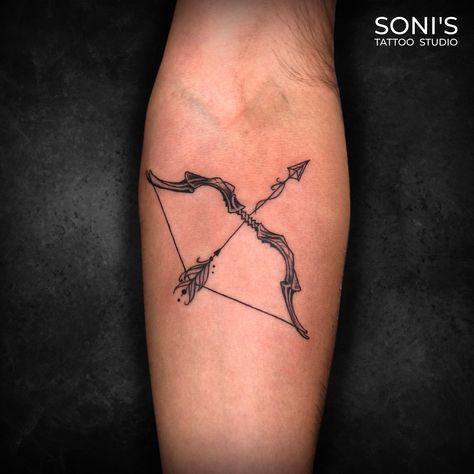 A bow and arrow tattoo can symbolize precision, focus, determination, and the pursuit of goals. It's a powerful image often chosen to represent someone's journey towards their targets or ambitions.

Soni's Tattoo Studio 
09974432274
Navsari Gujarat
.

Tattoo done by @_artist_nitesh_
at most Trusted Tattoo Studio of town @sonistattoo_by_nitesh
.

#sonistattoo #navsari #gujarat #india #tattoo #besttattooingujarat #besttattooinindia
#tattooingujarat #tattooinindia #tattoos #tattooartist #tattooideas #tattooist #tattoolife #tattoodesign #tattoolove #tattoowork #art #tattoostudio #tattooart #tattoopro #proffesionaltattooartist #customtattoo #uniquetattoo #trending #viral #instagram #love #explorepage #explore Archery Bow Tattoo, Arrow Tat, Bow Arrow Tattoos, Bow And Arrow Tattoo, Mens Arrow Tattoo, India Tattoo, L Tattoo, Bow Tattoo, Archery Bow