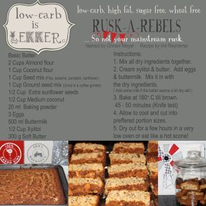 Rusk Recipe, Banting Recipes, Sweet Recipe, Lchf Recipes, Low Carb Baking, Low Carb Bread, Low Carb High Fat, Low Carb Desserts, Wheat Free