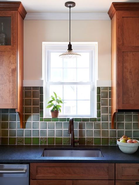 Five Tips for Designing a Philadelphia Craftsman Kitchen Modern Craftsman Kitchen, Medieval Rabbit, Kitchen Craftsman, Craftsman Doors, Craftsman Kitchens, Craftsman Style Kitchen, Relief Tile, Arts And Crafts Kitchen, Craftsman Tile