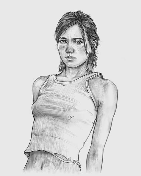 Ellie. #thelastofus #thelastofus2 #thelastofuspartii #thelastofusfanart #tlouart #artwork #ellie #elliewilliams #firefly Ellie Last Of Us Drawing, Look For The Light The Last Of Us, Ellie Tlou Drawing, The Last Of Us Dibujos, Ellie Williams Drawing, Last Of Us Drawing, The Last Of Us Drawing, Ellie Tlou, Realistic Sketch