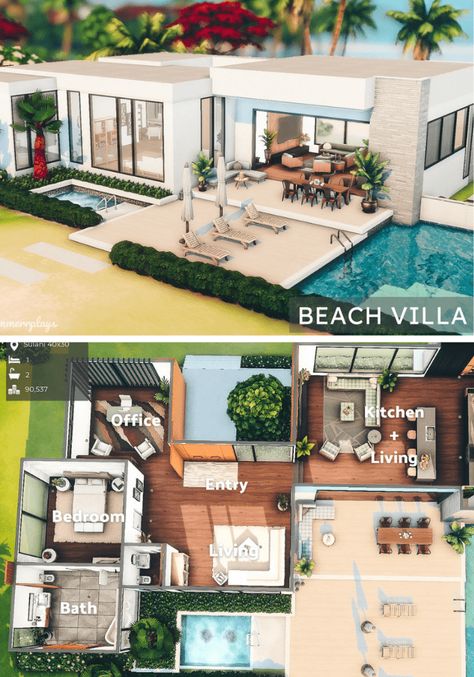 Sims 4 House Builds Floor Plans, Sims 4 Lake House Floor Plan, Sims 4 Houses Layout 1 Story, Sims 4 Houses Layout 15x20, House In Sims 4 Ideas, Sims 4 Vacation House Layout, Sims 4 Small Modern House Floor Plans, House Floor Plan Sims 4, Sims Freeplay Beach House Ideas