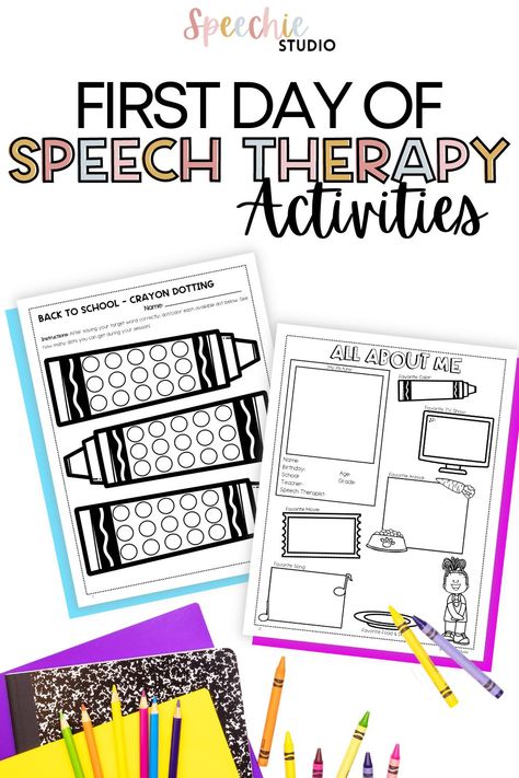 Slp Get To Know You Activities, First Speech Therapy Session Activities, Speech Therapy Get To Know You Activity, Get To Know You Speech Therapy Games, Get To Know You Speech Therapy, First Day Speech Therapy Activities, Speech Therapy First Day Activity, 3rd Grade Speech Therapy, All About Me Speech Therapy Activities