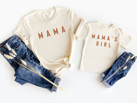 Matching Mama and Mama's Girl Shirts Mommy and Me Shirts - Etsy Canada Mom And Son Outfits, Mother Daughter Shirts, Mommy And Me Shirts, Baby Easter Outfit, Mama And Mini, Nana Shirts, Mommy And Me Shirt, Matching Mom, Daughters Shirt