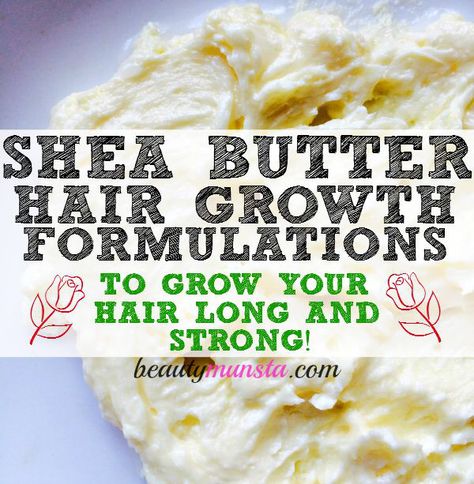 Shea Butter Hair Growth, Hair Growth Recipes, Diy Shea Butter, Shea Butter Hair Mask, Hair Conditioner Recipe, Luscious Recipes, Natural Beauty Hacks, Hair Growth Pills, Shea Butter Recipes