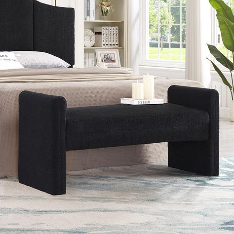 PRICES MAY VARY. Unique Design: Special Style design of this mordern boucle teddy bench with armrests, brings this bench ottoman a elegant look to any room. High Material：The unique bench covered with boucle teddy fabric, it is soft to touch，anti-scratch,and it looks more beautiful and makes your family more warm. Durable Construction: Solid wood construction bulids on strong sides support with thick soft seat cushion provide excellent sturdiness and long lasting use in your room. Overall Size: Unique Bench, Bench Entryway, Full Headboard, Storage Benches, Teddy Fabric, Special Style, Bench Covers, End Of Bed Bench, Bench Upholstered