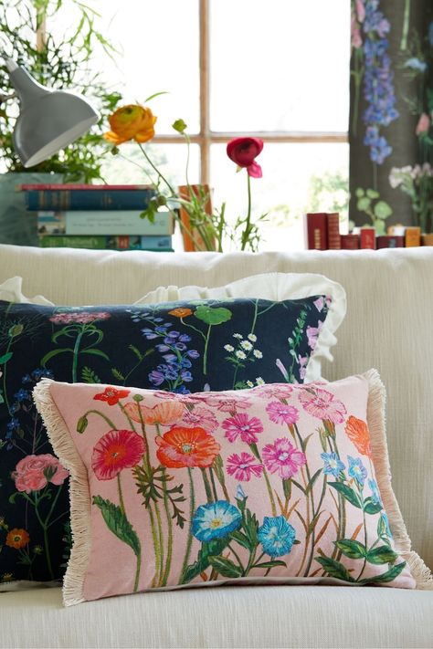 Ripping Up Carpet, Lucy Tiffney, New England House, Kitchen Bright, Mini Vases, Pink Cushion, Natural Sponge, Floral Room, Bright Florals