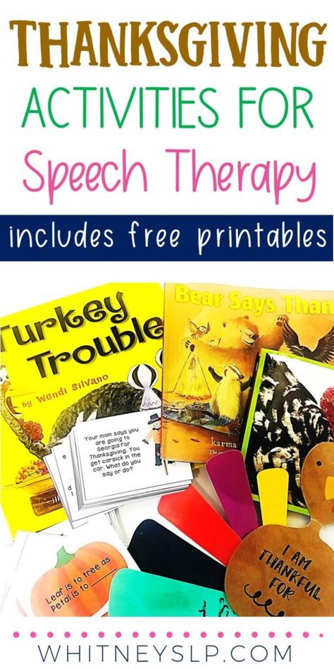 Thanksgiving Therapy Activities, Thanksgiving Speech Therapy Activities, Following Directions Games, Thanksgiving Speech Therapy, Speech Therapy Thanksgiving, Thanksgiving Speech, Aba Ideas, Speech Therapy Free, Thanksgiving Read Aloud