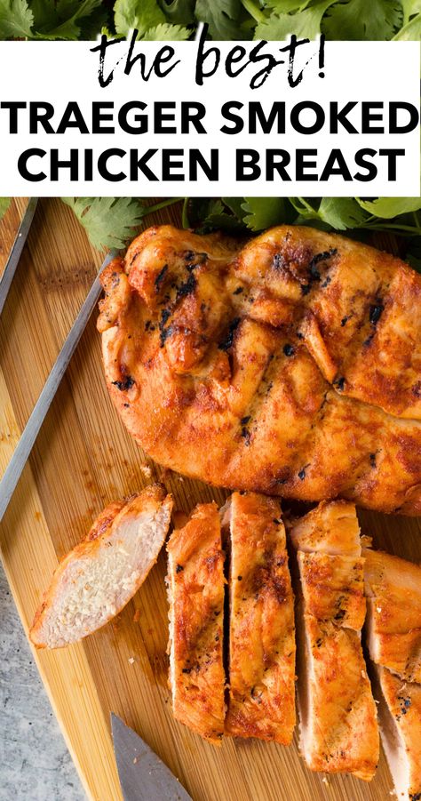 Treager Chicken Breast Recipe, Traeger Recipes Chicken, Chicken Pellet Grill Recipes, Chicken Breast On Traeger Grill, Trager Chicken Recipe, Pellet Smoker Chicken Breast, Smoked Chicken Breast Boneless, Chicken On Traeger Grill, Pellet Grill Chicken Breast