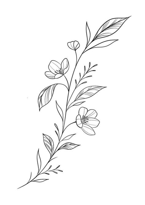 Jasmine Flowers Tattoo, Fine Line Flower Drawings, Vine Flower Tattoo, Stick N Poke Tattoo Ideas, Fine Line Flower Tattoo, Dnd Character Sheets, Poke Tattoo Ideas, Black And White Flower Tattoo, Flower Vine Tattoos