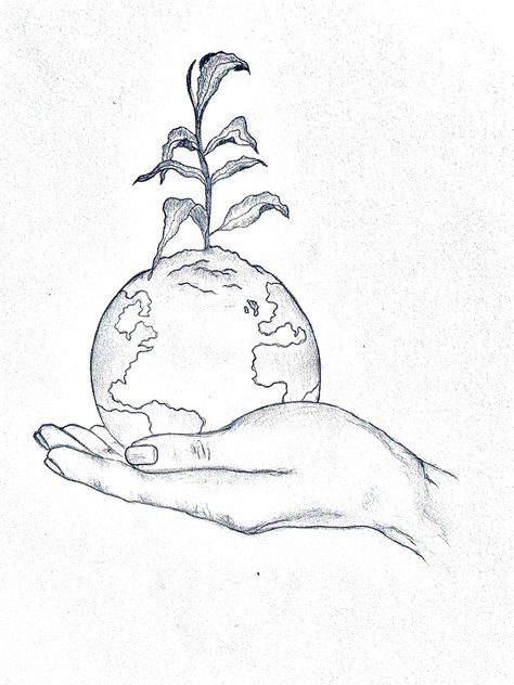 #sustainable #sustainability #earth #hand #handmade #nature #plants #drawing #sketch #pencil #pencildrawing #pencilart #pencilsketch #art #hold Earth Day Sketches, Peace Sketch Drawing, Hand Holding Plant Drawing, Peaceful World Drawing, Earth Drawing Easy, Honesty Drawing, Peace Sketch, Peaceful Drawing, Society Drawing