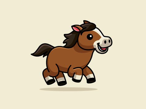 Running Horse by Alfrey Davilla | vaneltia on Dribbble Kawaii Horse Drawing, Horse Cartoon Illustration, Cute Horse Doodle, Cartoon Horse Character Design, Cartoon Horse Drawing Easy, Cute Pony Drawing, Cute Horse Drawing Cartoon, Horse Cartoon Cute, Chibi Horse