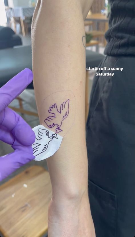 Picasso Dove Tattoo, Needle Phobia, Pigeon Tattoo, Picasso Dove, Mutual Weirdness, Dove Tattoo, Big Things, Skin Art, Tattoo Inspo