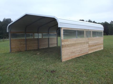 Powell Acres Farm: Carport Barn Carport Makeover, Portable Carport, Carport Ideas, Livestock Shelter, Horse Farm Ideas, Diy Horse Barn, Horse Barn Ideas Stables, Carport Sheds, Barn Stalls