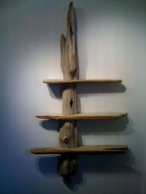 Driftwood Shelves, Projek Kayu, Tre Kunst, Driftwood Shelf, Driftwood Furniture, Pelan Rumah, Driftwood Projects, Desain Furnitur Modern, Deco Nature