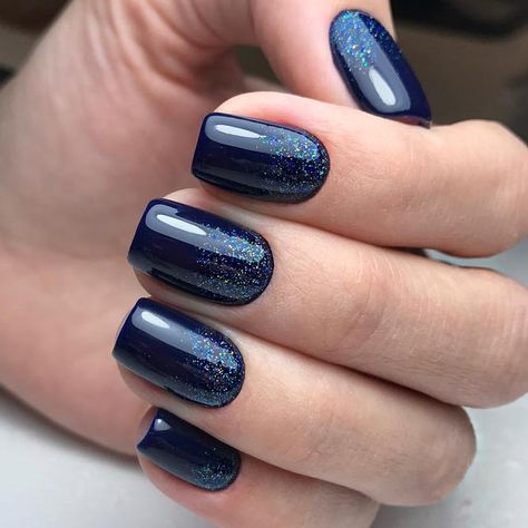 January Nail Dip Ideas, Navy Blue Ombre Nails, January Dip Nails, Ombre Nail Design, Nails Grunge, Inspiration Designs, Ombre Nail Art Designs, New Years Eve Nails, Inspiration Nails