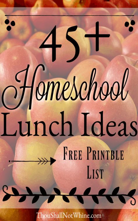 45+ Homeschool Lunch Ideas with a Printable List | Large Family Frugal Living Homeschool Meal Planning, Homeschool Lunch Ideas Meal Planning, Homeschool Meal Plan, Homeschool Lunch Ideas, Family Lunch Ideas, Lunch Ideas Kids At Home, Homeschool Lunches, Homeschool Lunch, Lunch Ideas For Home