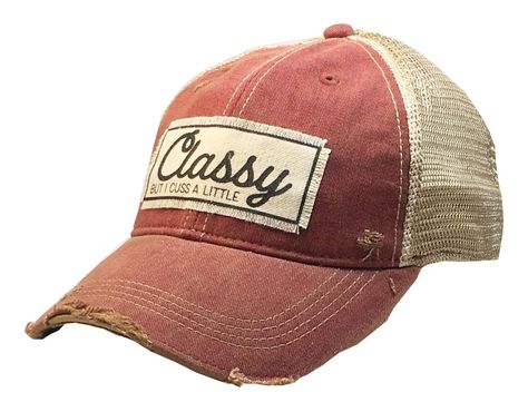 PRICES MAY VARY. CUTE HATS FOR WOMEN: Super fun womens baseball hats that make a statement and are the perfect way to show your personality. DISTRESSED TRUCKER HATS: These stylish dad hats all feature catchy, funny sayings that are sure to grab some attention. VINTAGE DESIGN: Unique distressed womens baseball cap made from high quality cotton/polyester blend with soft breathable mesh back and a pre-curved frayed bill that gives this womens ball cap a real distressed look. GET NOTICED: These wome Womens Ball Caps, Funny Trucker Hat, Green Baseball Cap, Women Trucker, Plaid Hats, Funny Hats, Hat Patches, Ball Caps, Mesh Hat