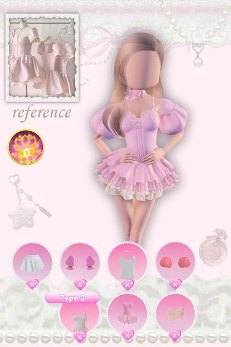 Di Girly Theme, Girly Outfits Ideas, Dti Outfit Idea Theme Ballerina, Colorful Outfit Dress To Impress, Girly Outfits Dresses, Ballerina Dti Outfit, Girly Dress Outfits, Ballerina Outfit Dress To Impress, Dress To Impress Outfit Combos Vip