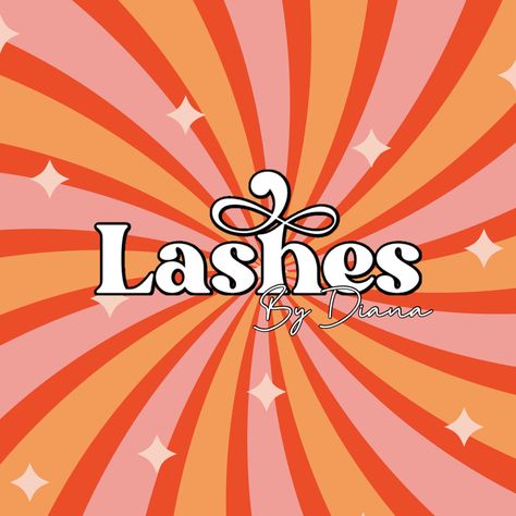 Groovy Branding, Lash Business Logo, Nail Polish Logo, Lash Brand, Lash Logo, Lash Business, Lashes Logo, Retro Logos, Brand Board