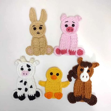 Crochet Chick Appliqué - Free Pattern - Natalina Craft Crochet Bee Applique, Sheep Applique, Football Crochet, Bee Applique, Appliques Au Crochet, Crochet Farm Animals, Crochet Applique Patterns Free, Fast Crochet, Christmas Crochet Patterns Free