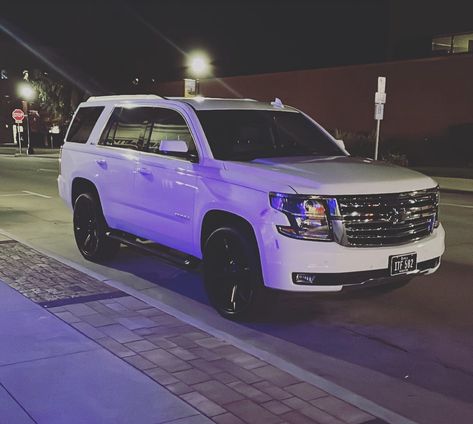 Black on white Tahoe Black Chevy Tahoe, White Tahoe, Black Tahoe, 2024 Prayer, Luxury Vehicle, Dream Future, Chevy Tahoe, Prayer Board, Chevy Silverado