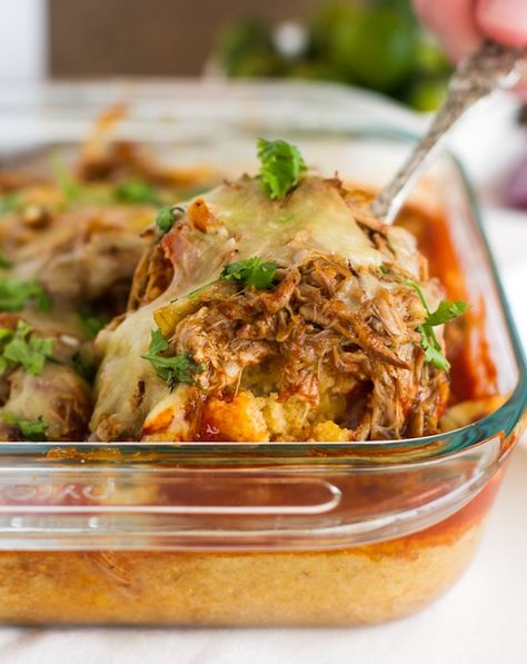 This is a re-make of my most popular recipe, the Chicken Tamale Pie, made with Carnitas instead! Total comfort dinner food! #chicken #tamalepie #dinner #recipe #yummy | pinchofyum.com Leftover Carnitas, Crockpot Carnitas, Tamale Pie Recipe, Homemade Tamales, Mexikansk Mat, Tamale Pie, Best Mexican Recipes, Mexican Foods, Most Popular Recipes