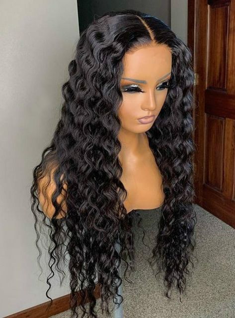 INDIAN VIRGIN HUMAN HAIR CURLY LACE WIG-FL013 - Home - DivasWigs.com Virgin Hair Wigs, Deep Wave Hairstyles, Human Virgin Hair, Rose Hair, Lace Closure Wig, Hair Quality, Swiss Lace, Brazilian Human Hair, Hair Lace